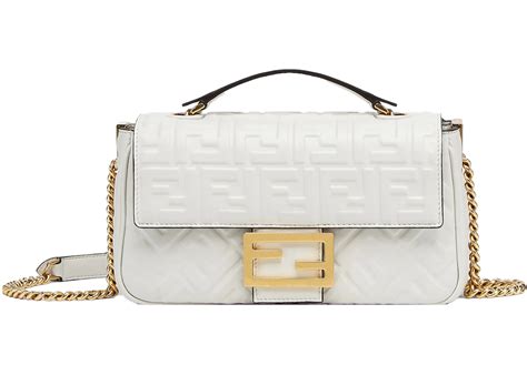 fendi white nappa baguette|Baguette Chain Midi .